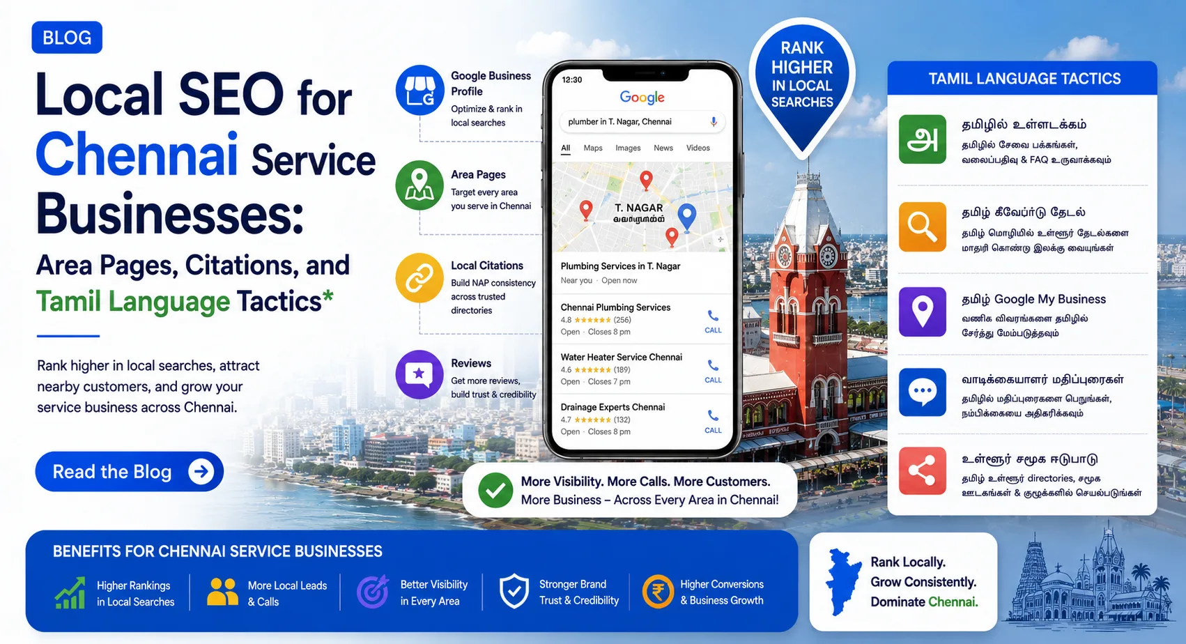 Local SEO for Chennai Service Businesses: Area Pages, Citations, and Tamil Language Tactics