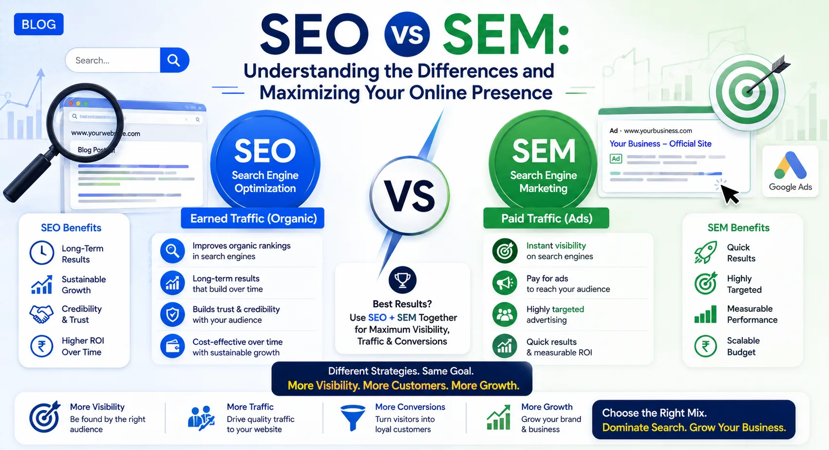 SEO vs SEM: Understanding the Differences and Maximizing Your Online Presence